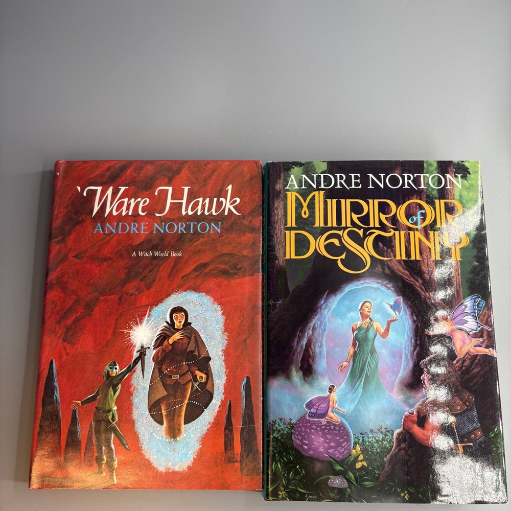 Andre Norton Vintage ‘Ware Hawk & Mirror of Destiny Hardcovers